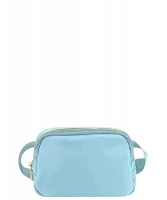 Multi Compartment Compact Small Nylon Fanny Pack Belt Bag BP-YL20436 LIGHT BLUE